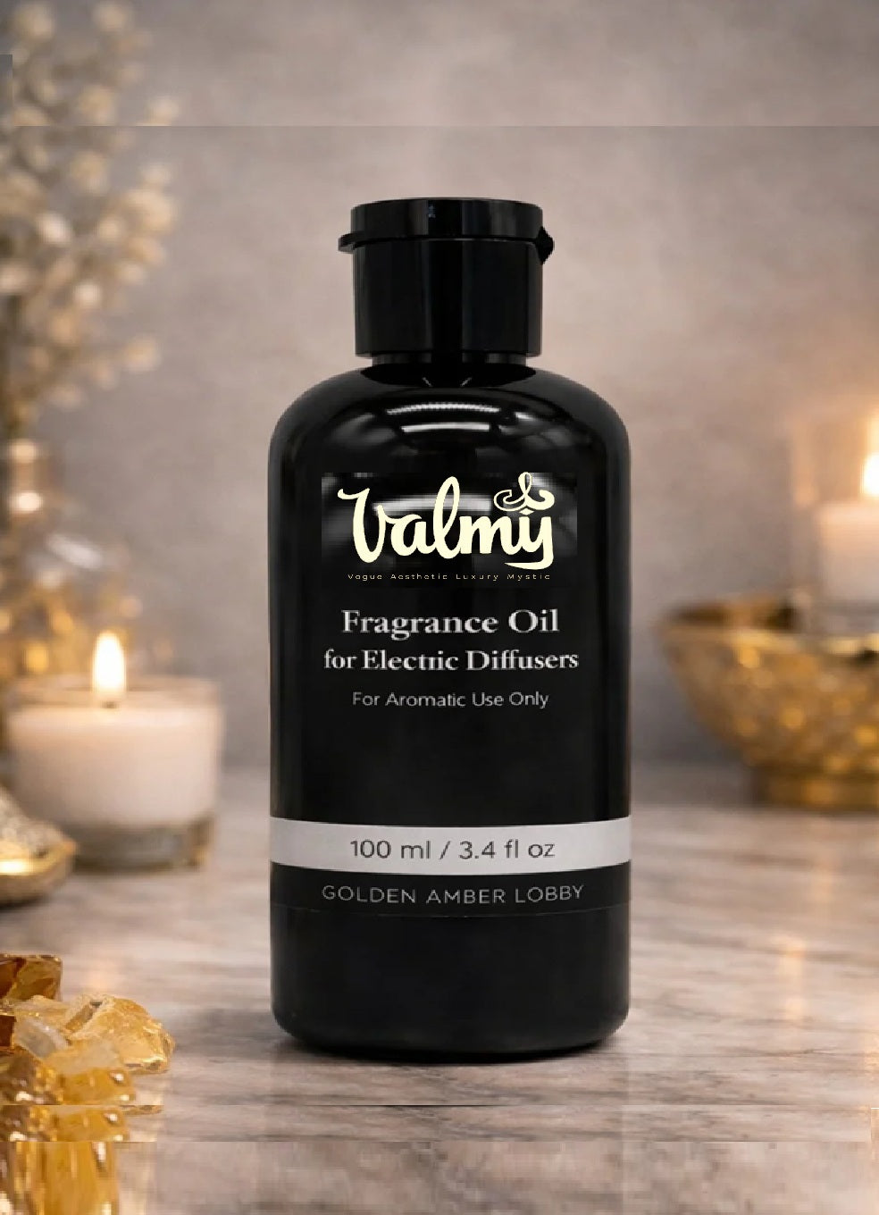 Valmy Fragrance Oil for Electric Diffuser — Golden Amber Lobby (100 ml)