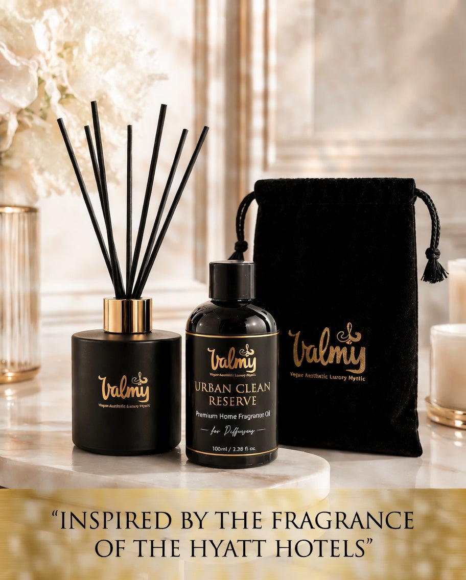 Urban Clean Reserve Reed Diffuser– Luxury Home Fragrance Inspired by Hyatt Hotel Scent