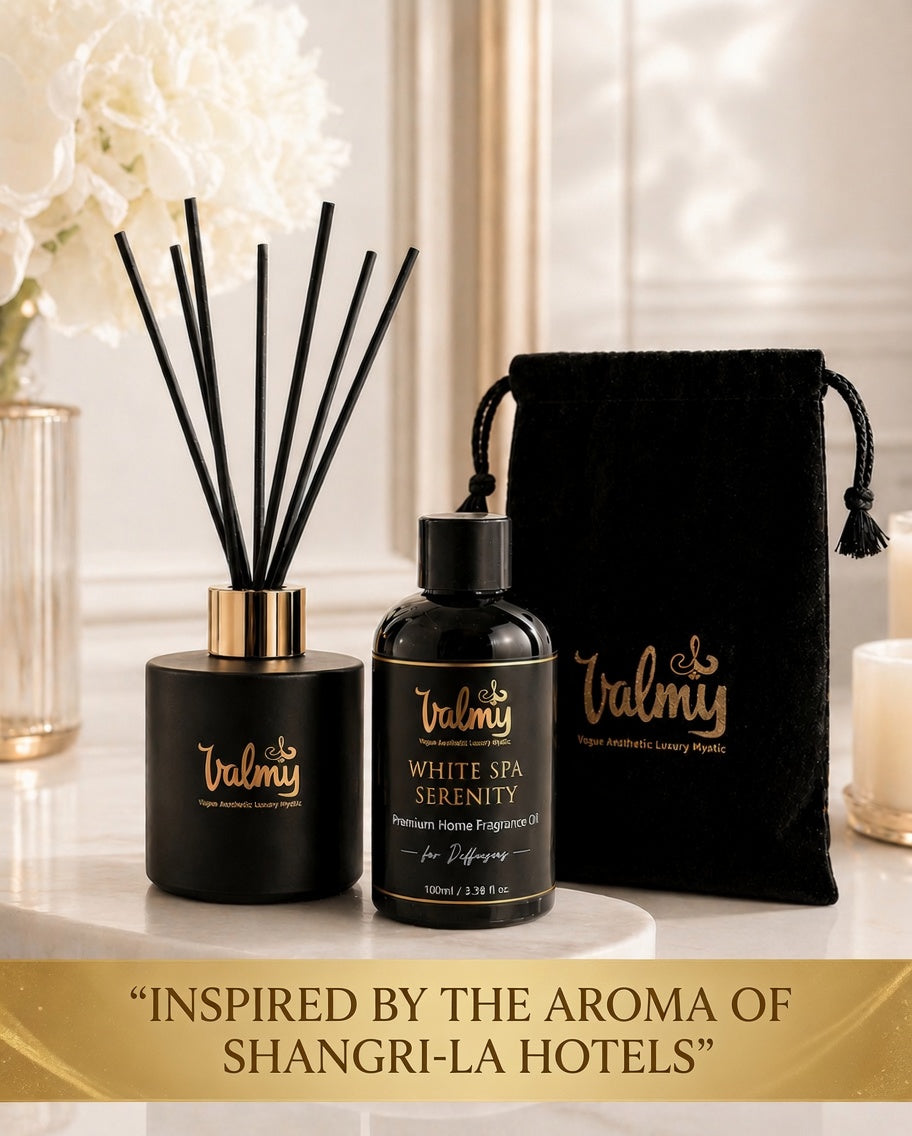White Spa Serenity Reed Diffuser– Luxury Home Fragrance Inspired by  Shangri-La Hotel Scent