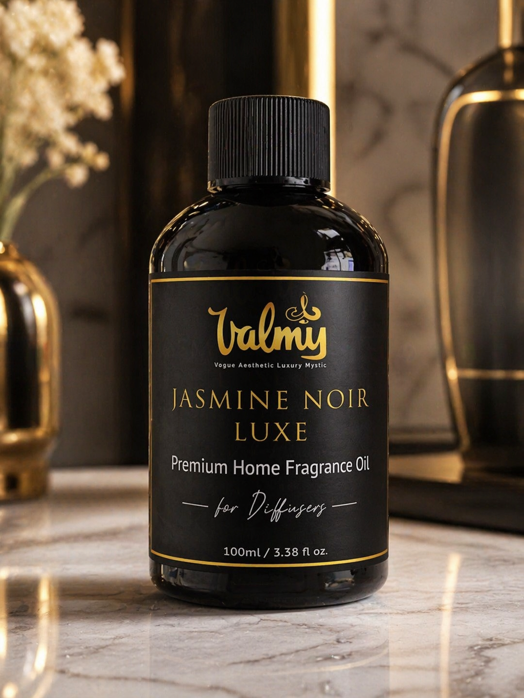 Valmy Jasmine Noir Luxe – Premium Waterless Fragrance Oil for Nebulizing Diffusers & HVAC Systems (100 ml)