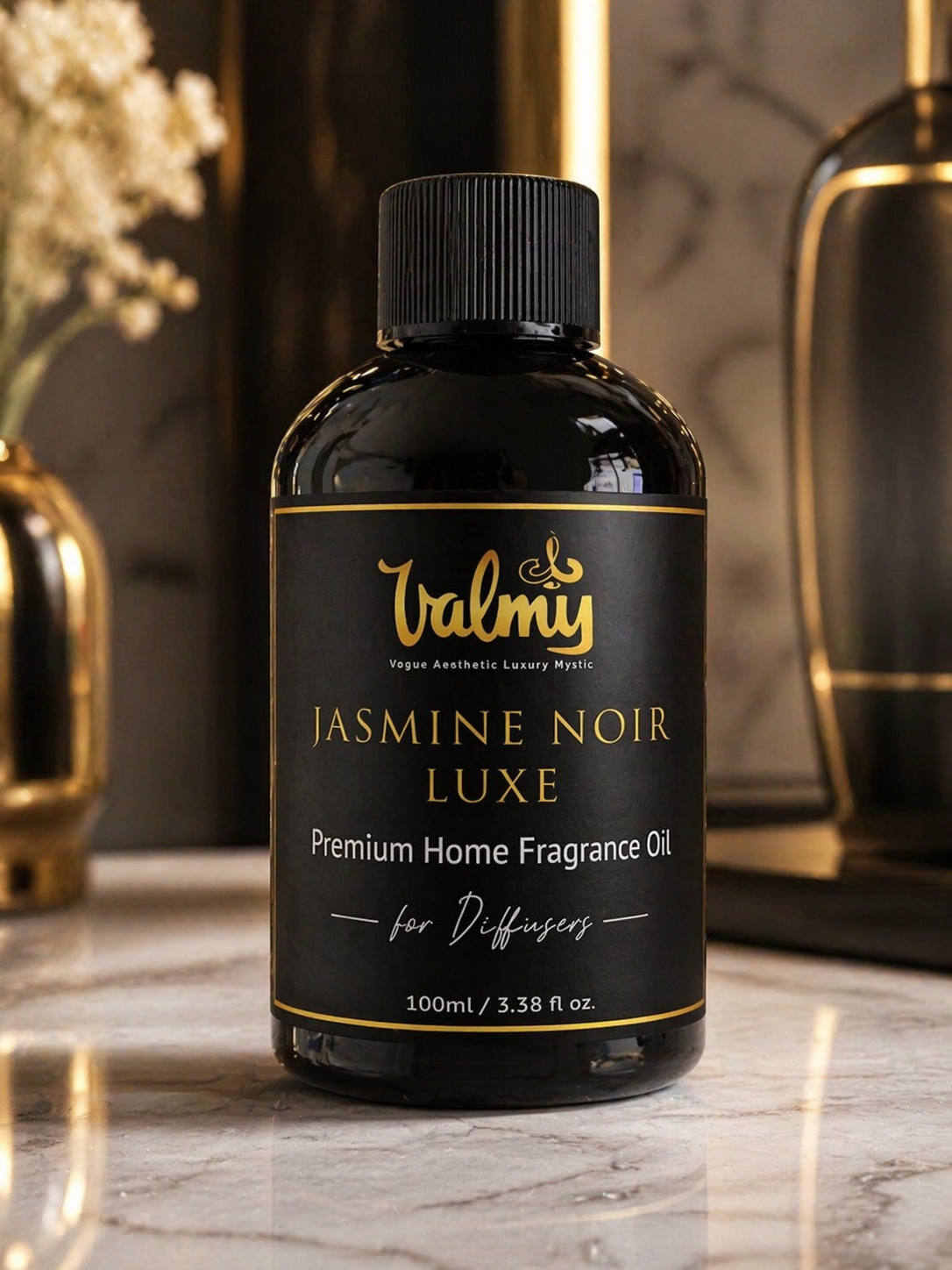 Valmy Jasmine Noir Luxe – Premium Waterless Fragrance Oil for Nebulizing Diffusers & HVAC Systems (100 ml)