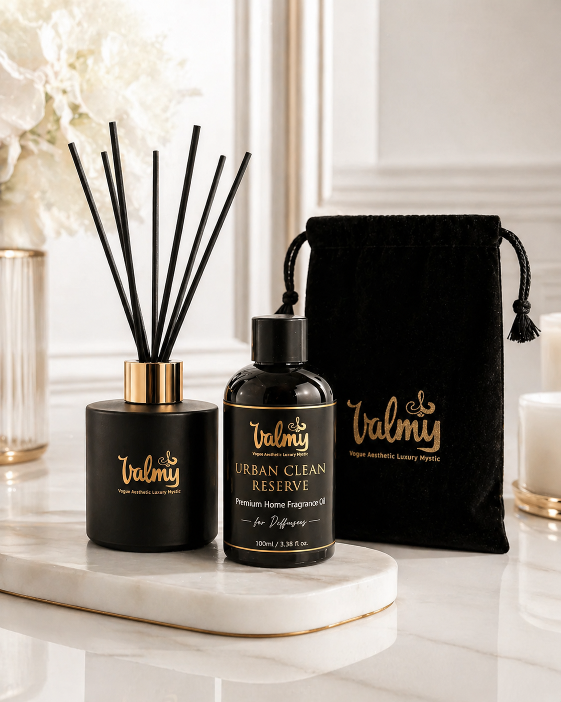 Urban Clean Reserve Reed Diffuser– Luxury Home Fragrance Inspired by Hyatt Hotel Scent