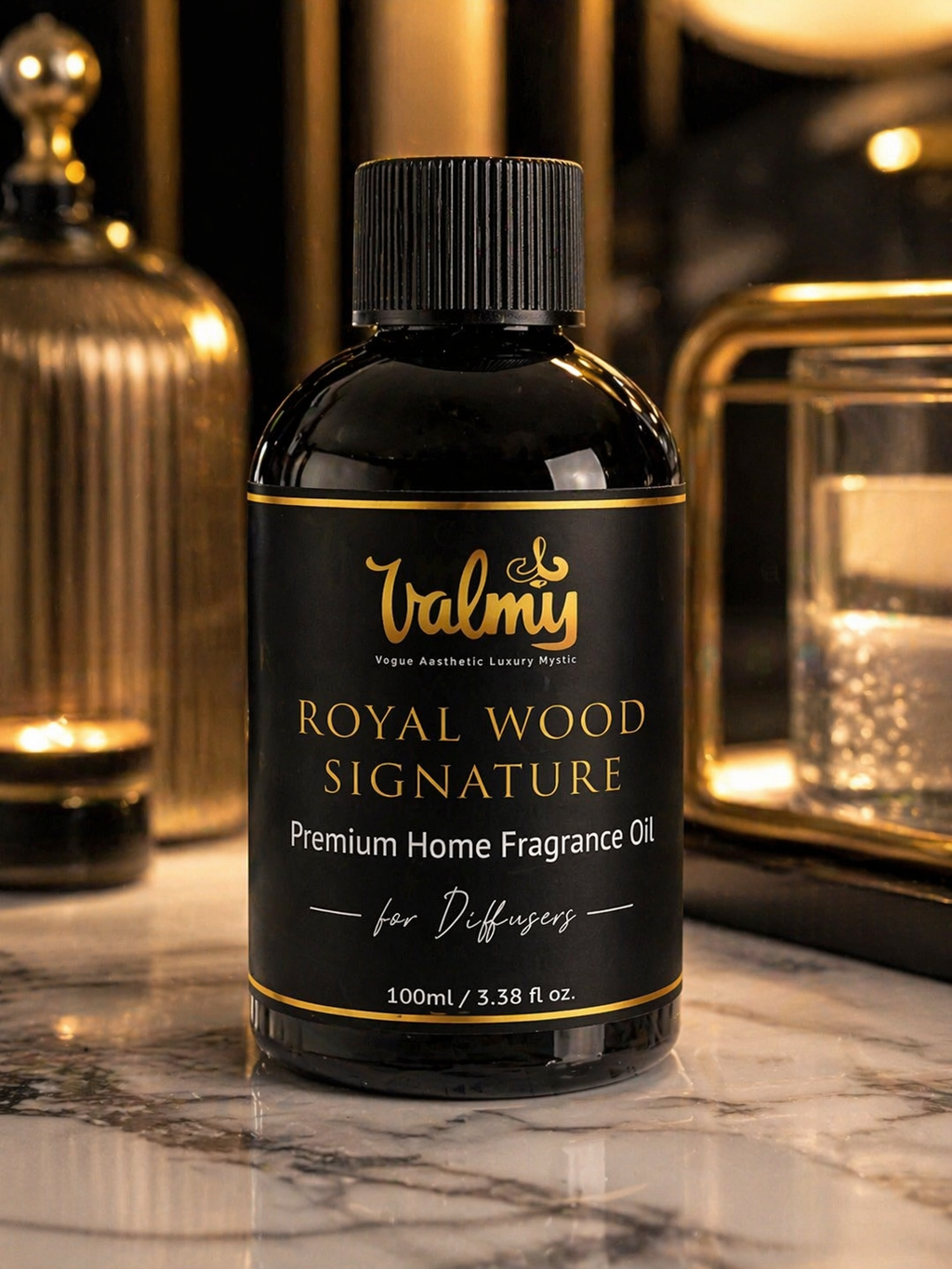 Valmy Royal Wood Signature – Premium Waterless Fragrance Oil for Nebulizing Diffusers & HVAC Systems (100 ml)