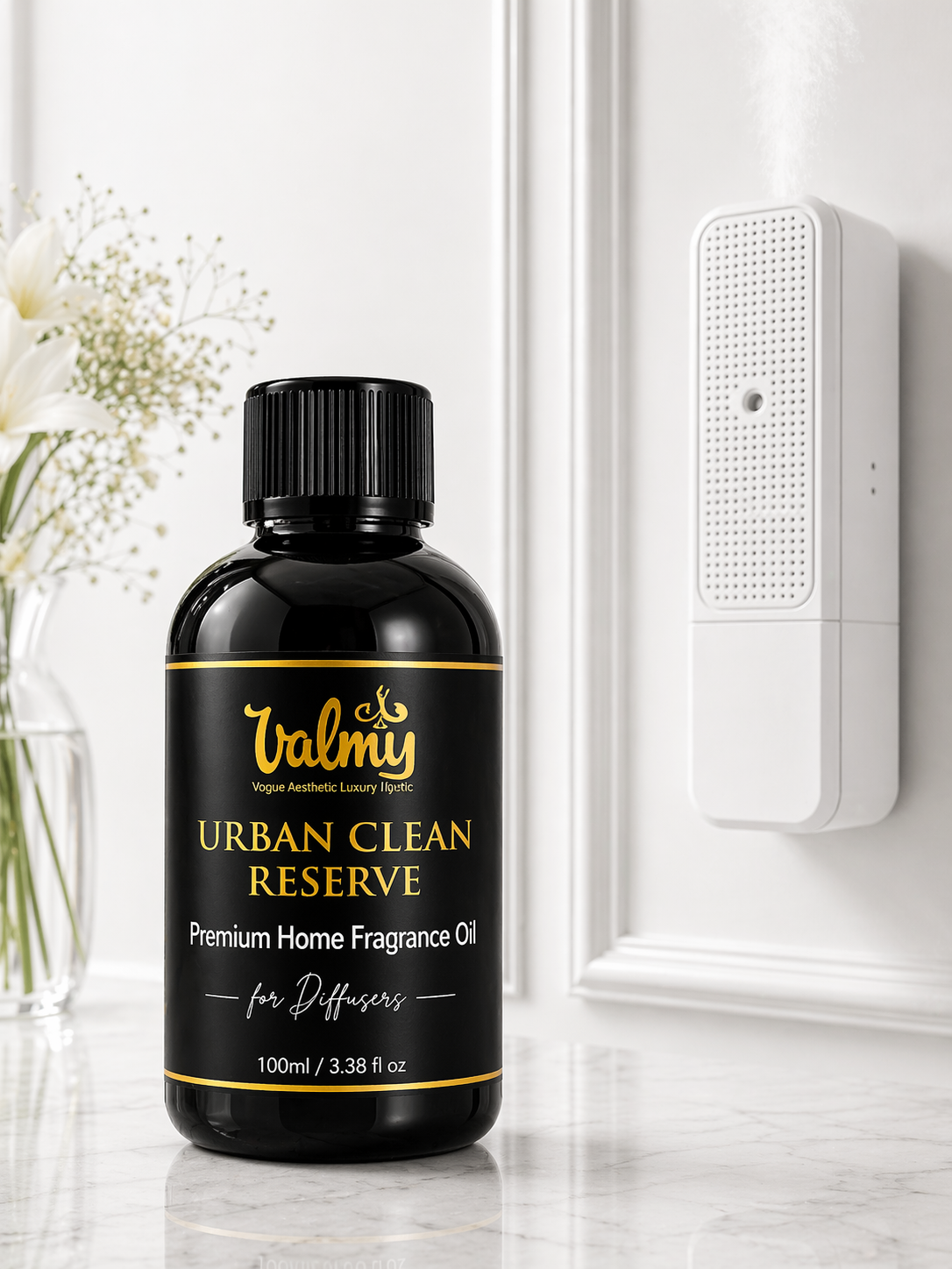Valmy Urban Clean Reserve – Premium Waterless Fragrance Oil for Nebulizing Diffusers & HVAC Systems (100 ml)