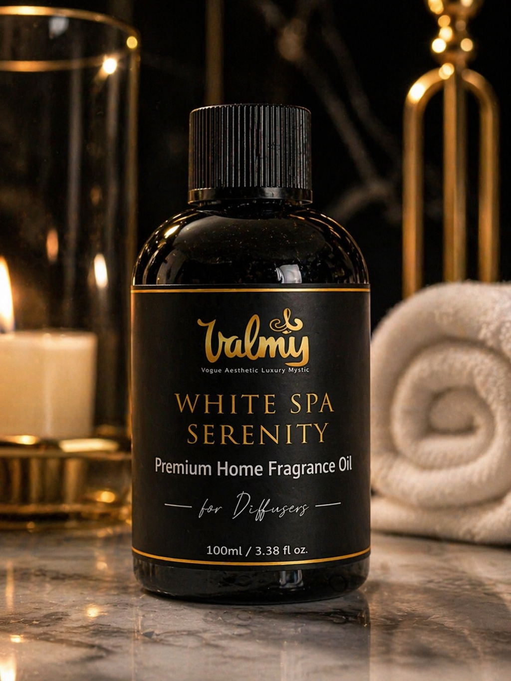 Valmy White Spa Serenity – Premium Waterless Fragrance Oil for Nebulizing Diffusers & HVAC Systems (100 ml)